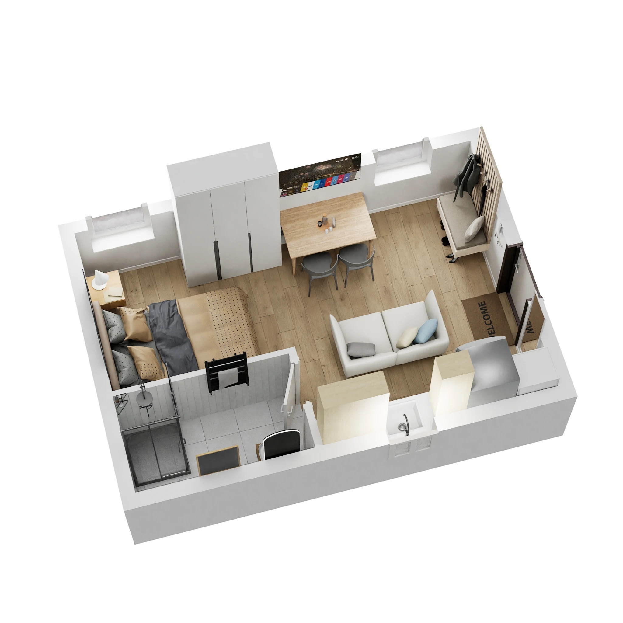 ADU Floor Plan_Option 1_1-Story_12